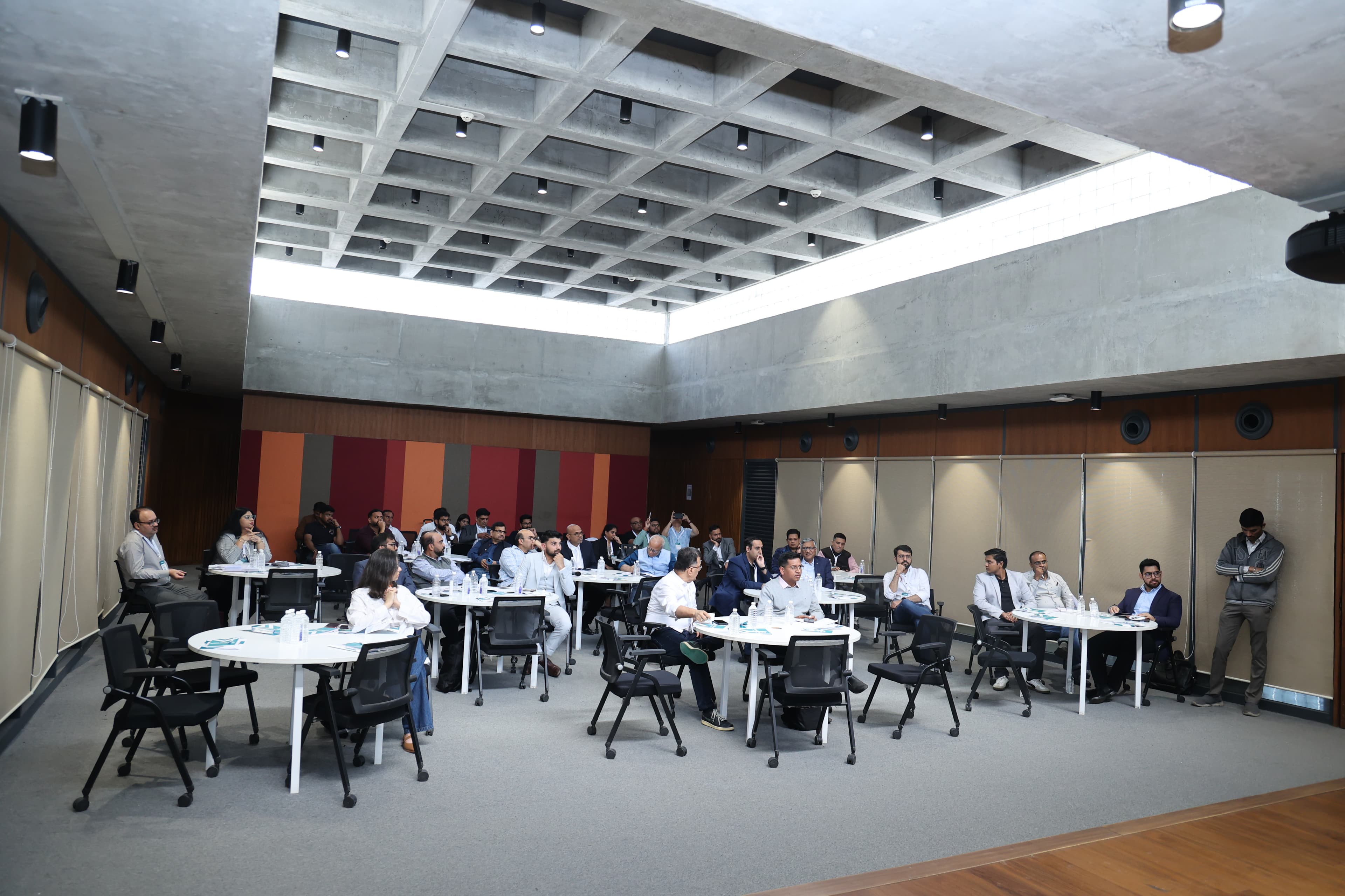 Startup founders presenting in a meeting room