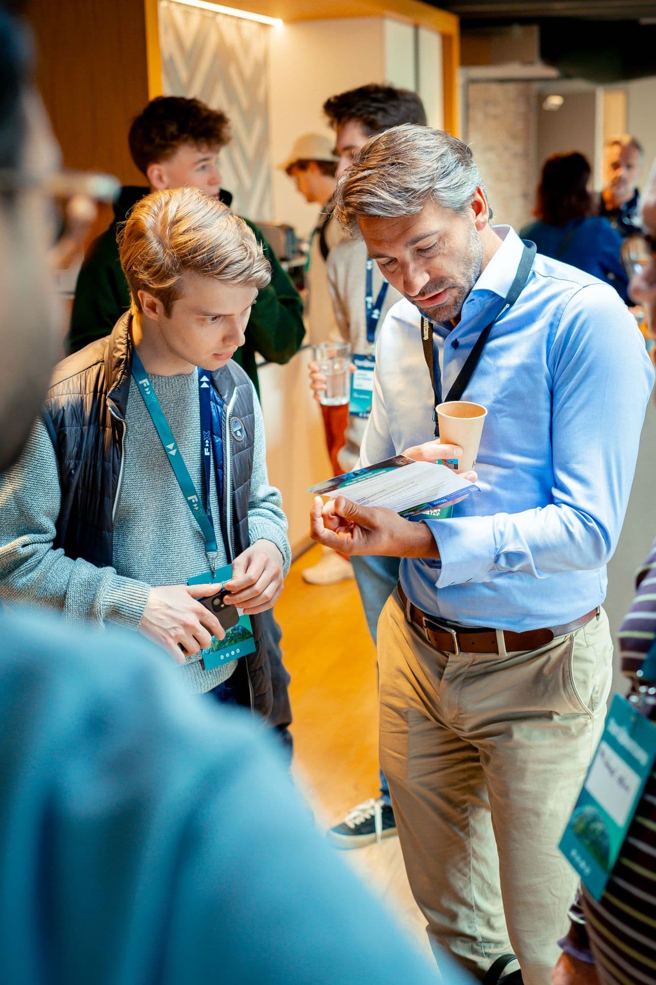 Mentor and founder discussion during a startup session