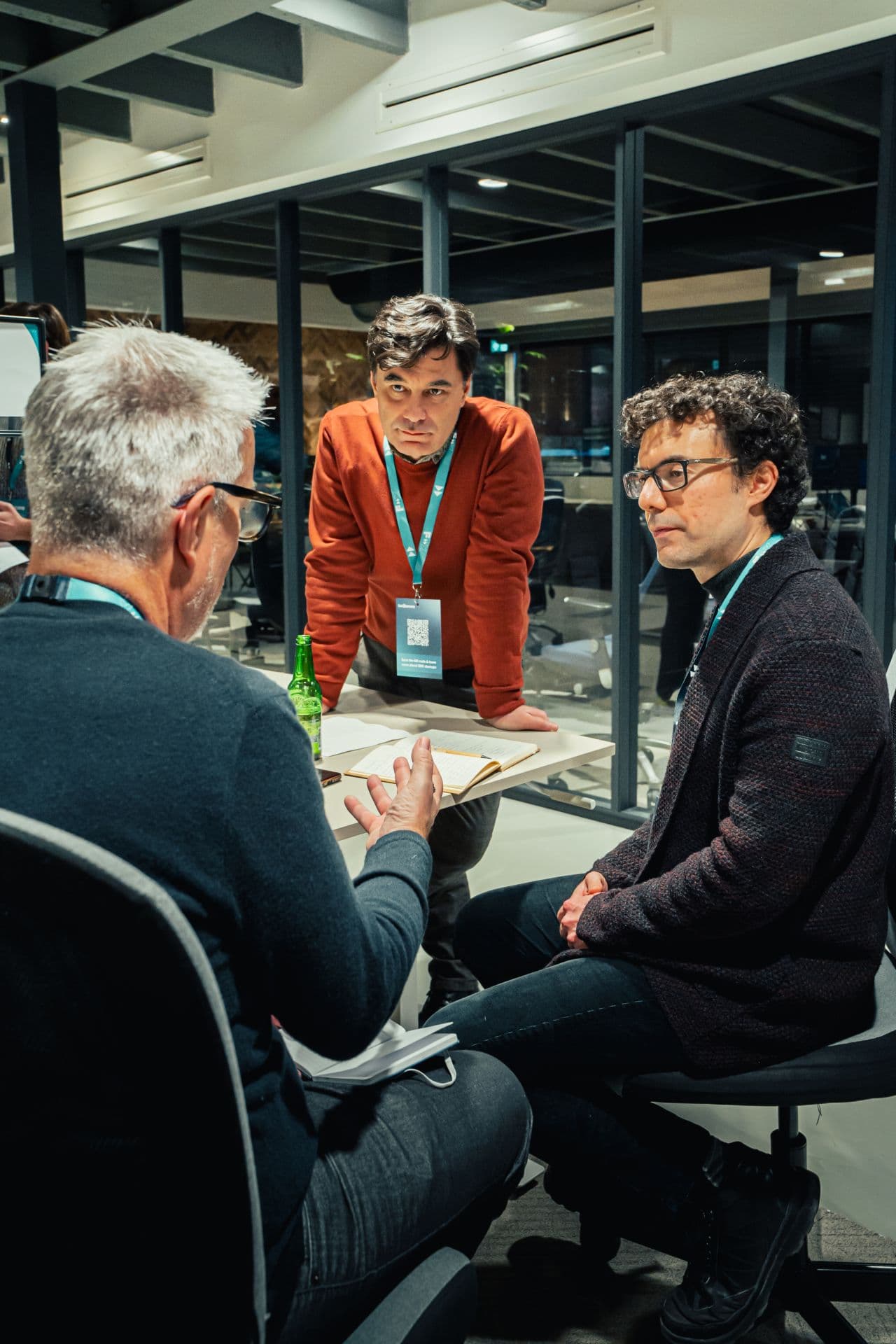 Startup founders collaborating during the accelerator program