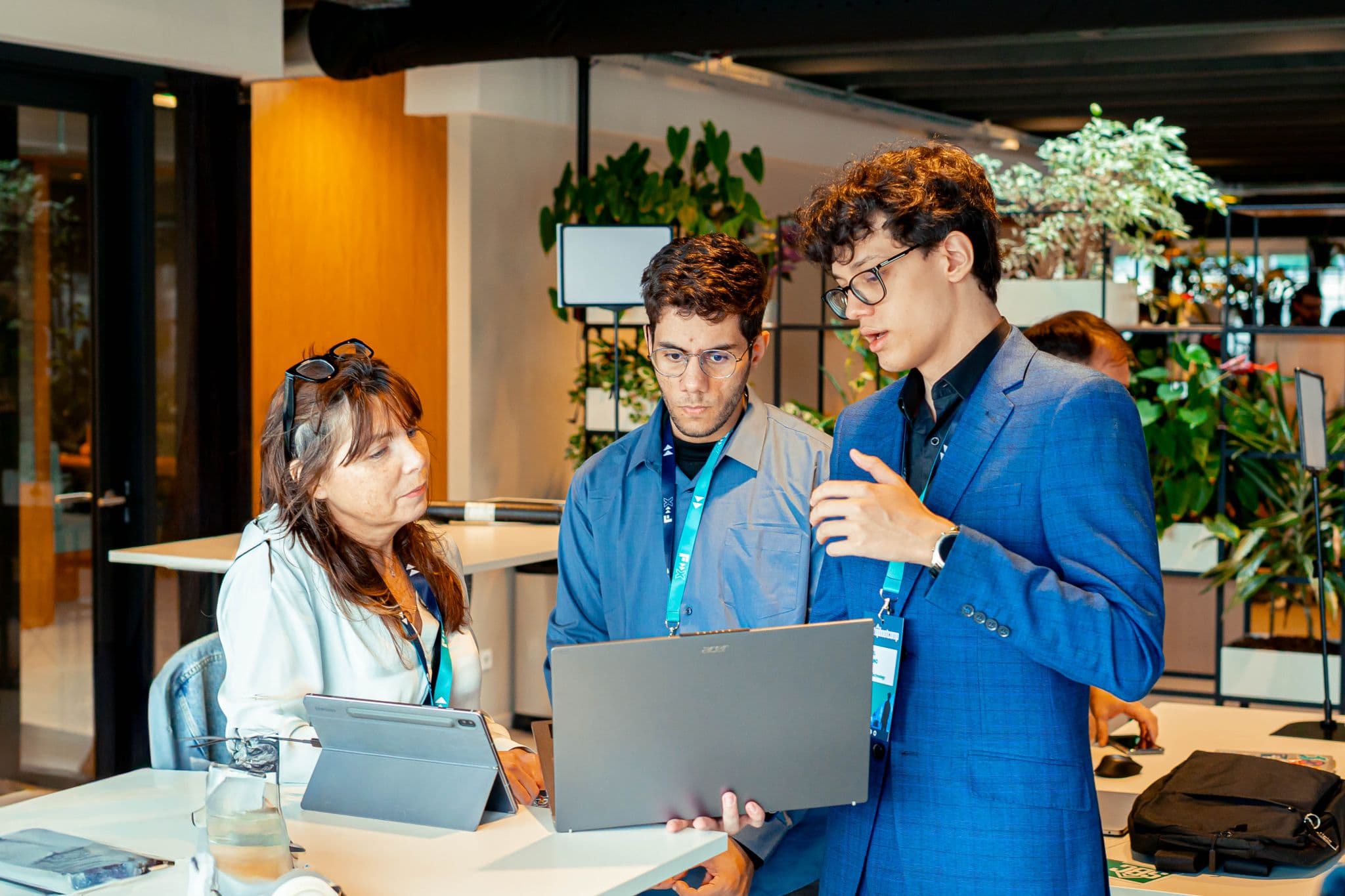 Demo day presentation in front of investors